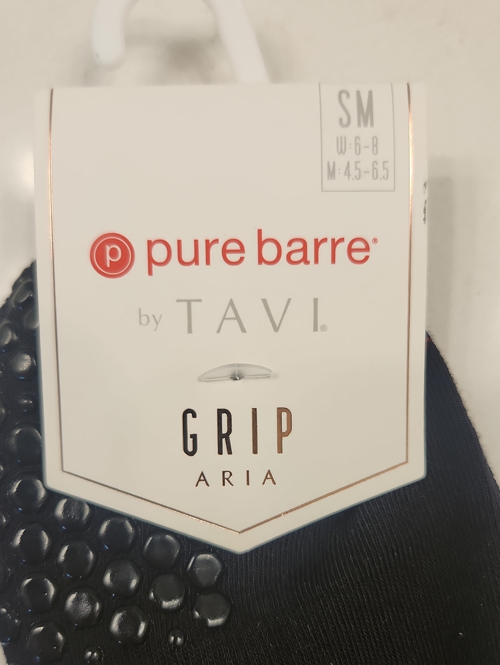 NWT - Pure Barre by Tavi Black Grip Crew Socks - Picture 4 of 4